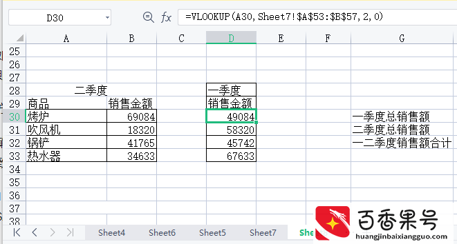 excel表与表之间的数据如何连接，excel表与表之间求和方法