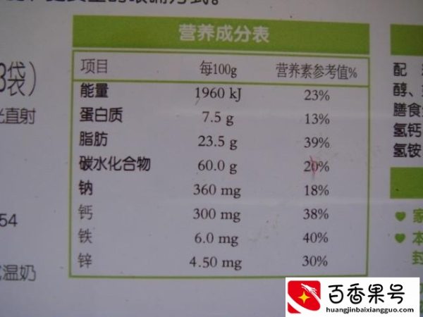 如何从配料表计算热量